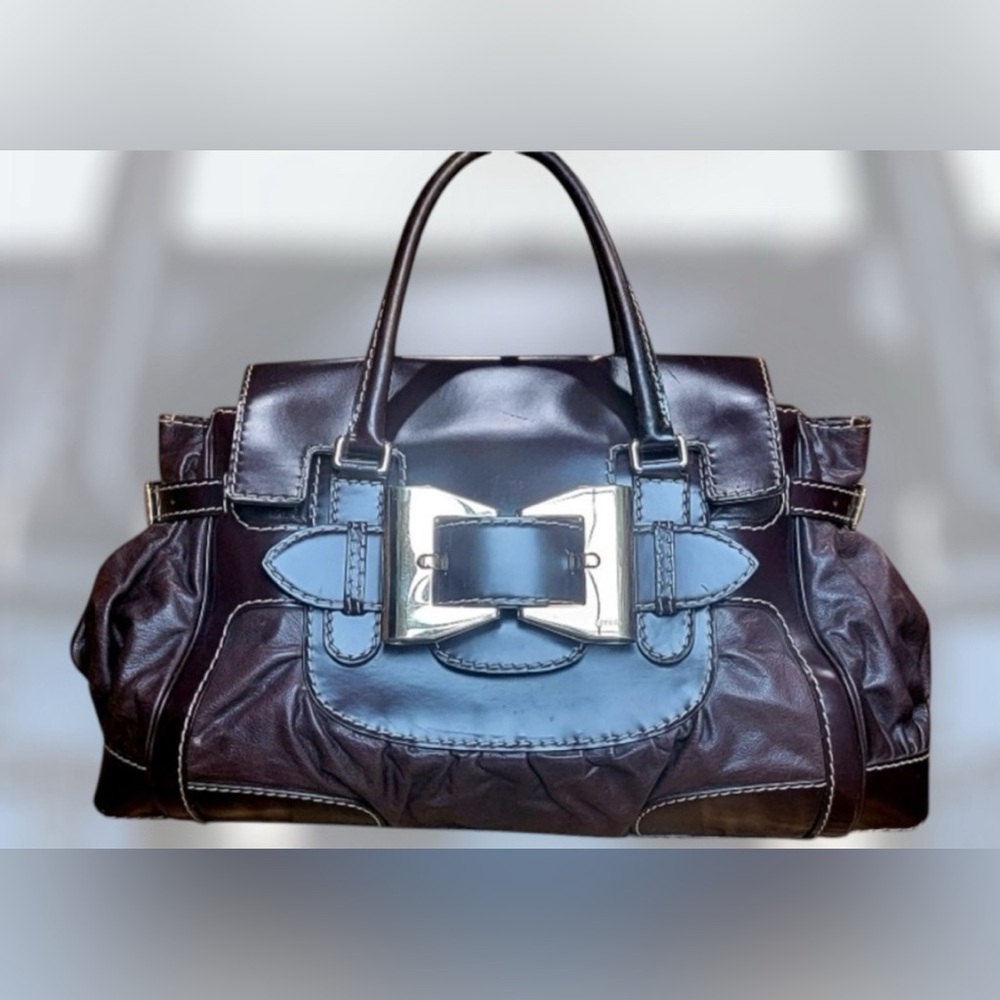 Gucci Guccisima Dialux Queen Satchel Chocolate Brown EUC $3695 retail
